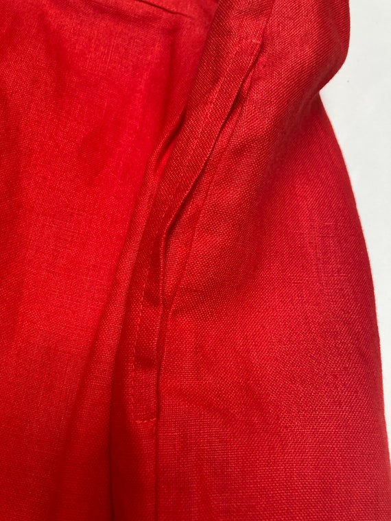 MAX MARA / MaxMara Vintage Pure Linen Scarlet Red… - image 8