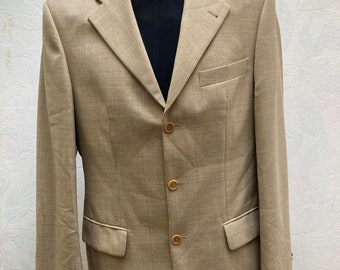 FÉRAUD PARIS Pure New Wool Plaid Sport Jacket, Blazer, size L-XL, 94