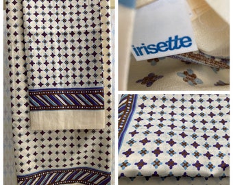 Irisette for Designer Vintage Cotton Fabric Bedding Set -Duvet Cover and Pillow Case. Brand new!