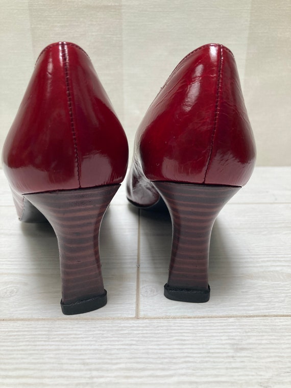 Stephane Kelian Paris Cherry Red Patent Leather H… - image 6