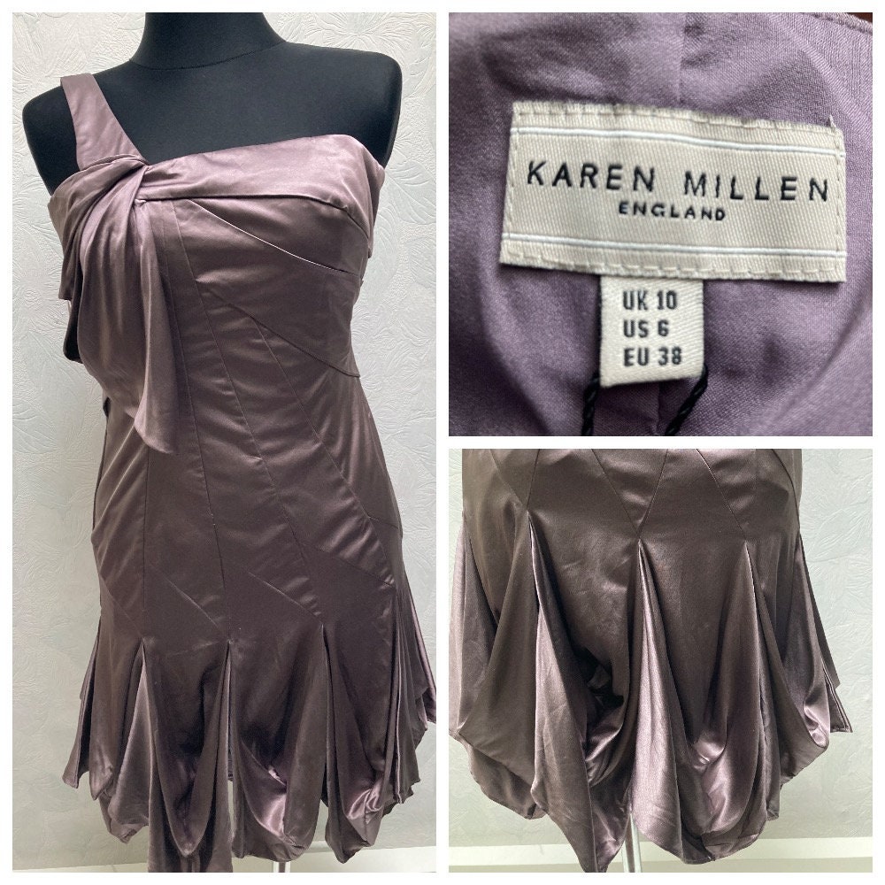 KAREN MILLEN 日本未入荷 フローラル チュール ミニドレス Spots And Floral Plunge Neck Woven Mini Dress | Karen Millen