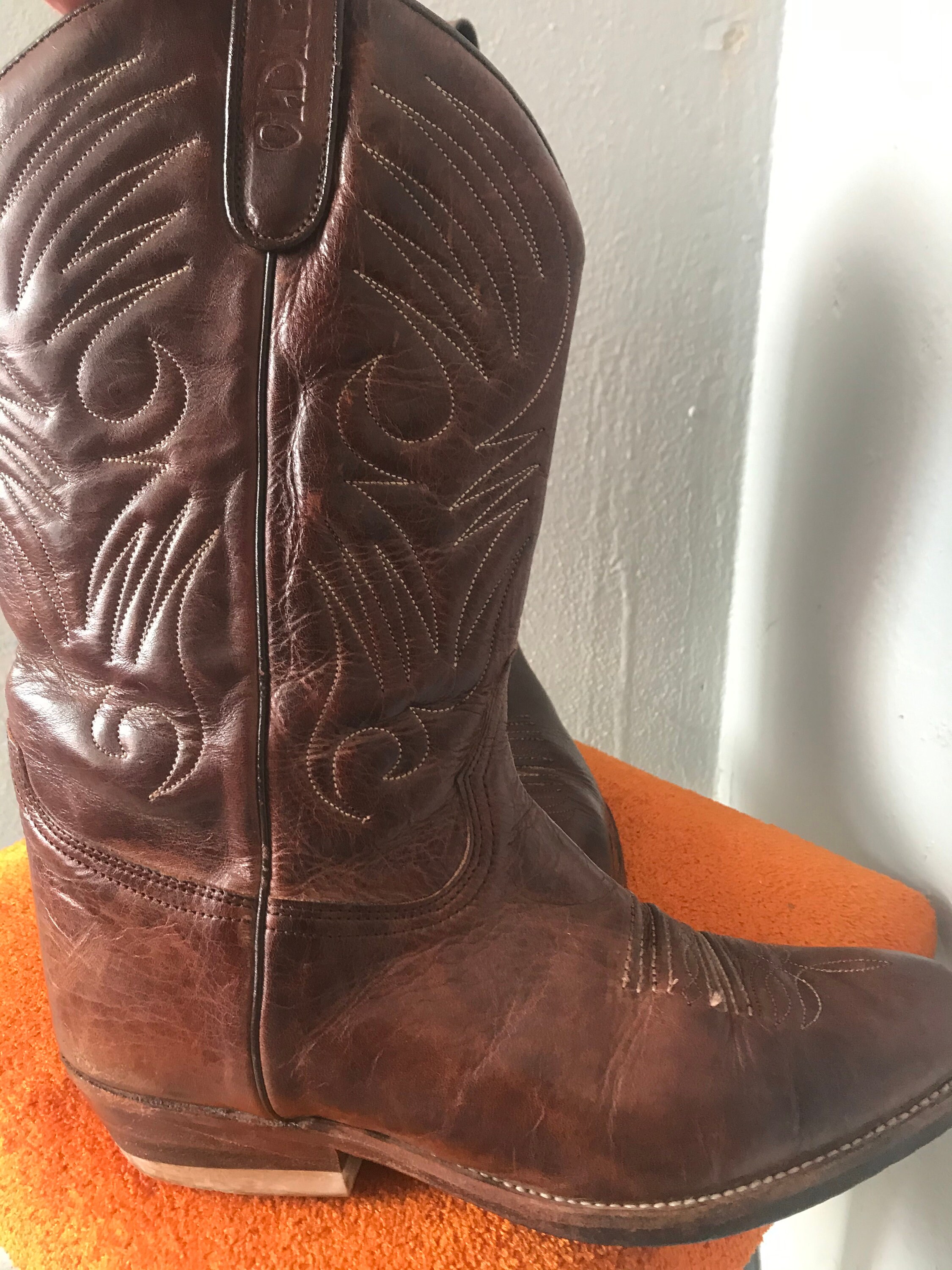 SANCHO BOOTS made in Spain Authentic Western Cowboy Brown Etsy