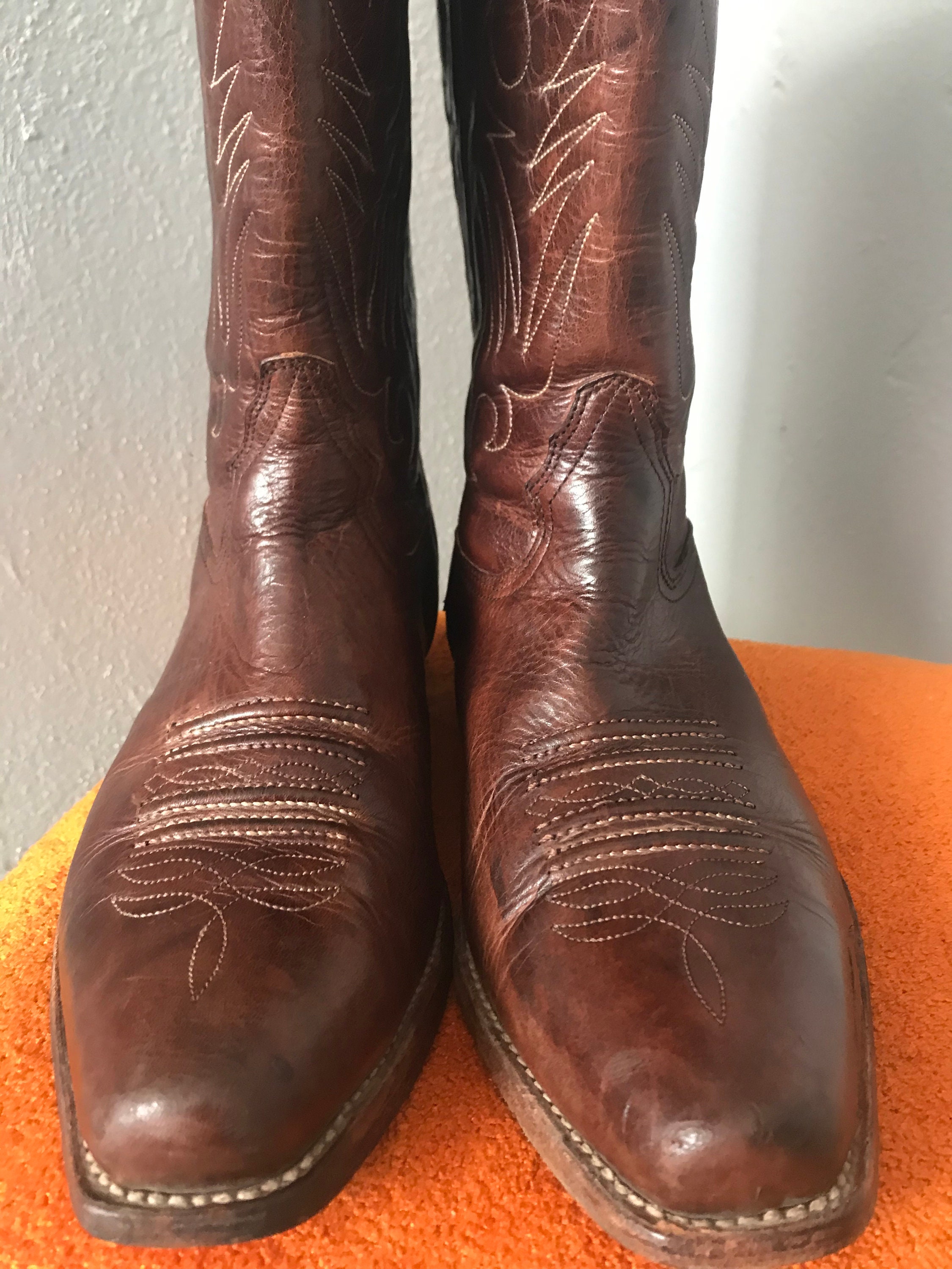 SANCHO BOOTS made in Spain Authentic Western Cowboy Brown Etsy