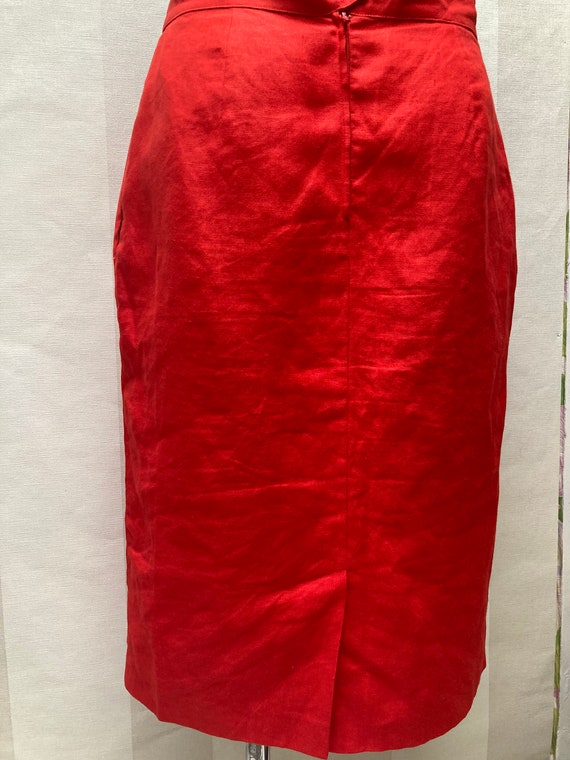 MAX MARA / MaxMara Vintage Pure Linen Scarlet Red… - image 10