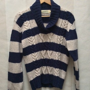 IrelandsEye Irelands Eye Schalkragen Pullover Wolle, Kaschmir, ganz neu. Größe L. Made in Ireland, Dublin
