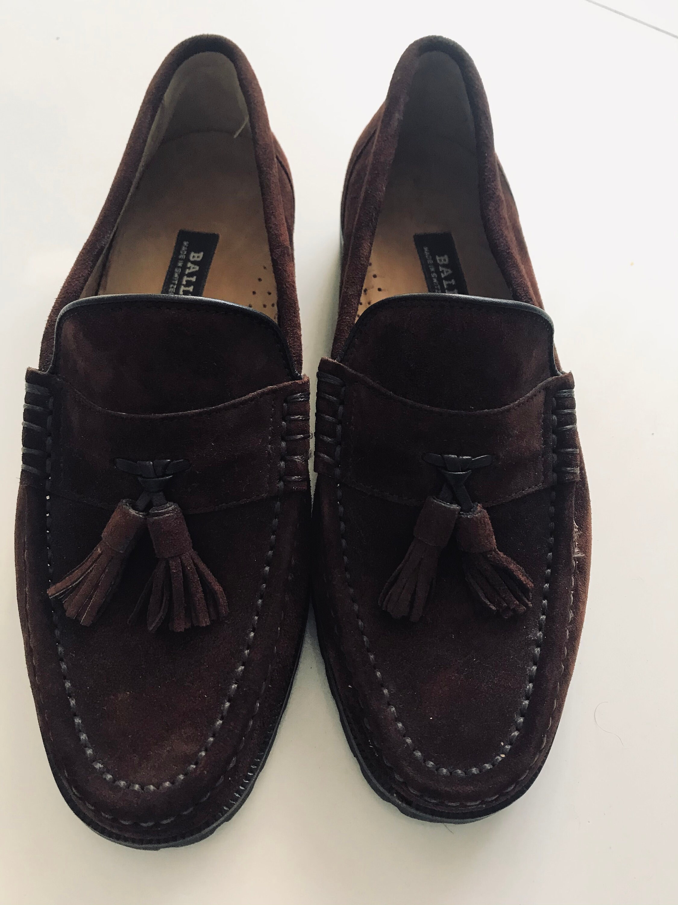BALLY Switzerland Brown Tassel Leather Loafers Size 9D Made in Italy BALLY Tassel Loafers Shoes Sz 7 D Men Brown Leather Italy  main image 2