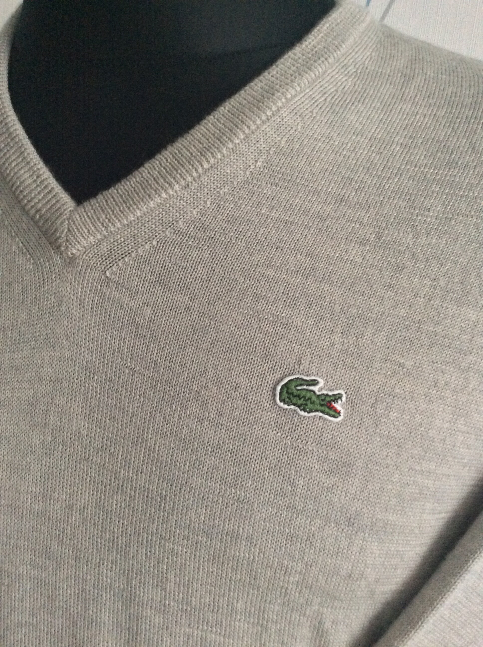 Vintage LACOSTE Devanlay Wool V-neck Pullover Etsy