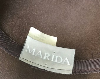 MARIDA イギリス製 ヴィンテージファーフェルト レディース帽子 MARIDA イギリス製 ヴィンテージファーフェルト レディース帽子