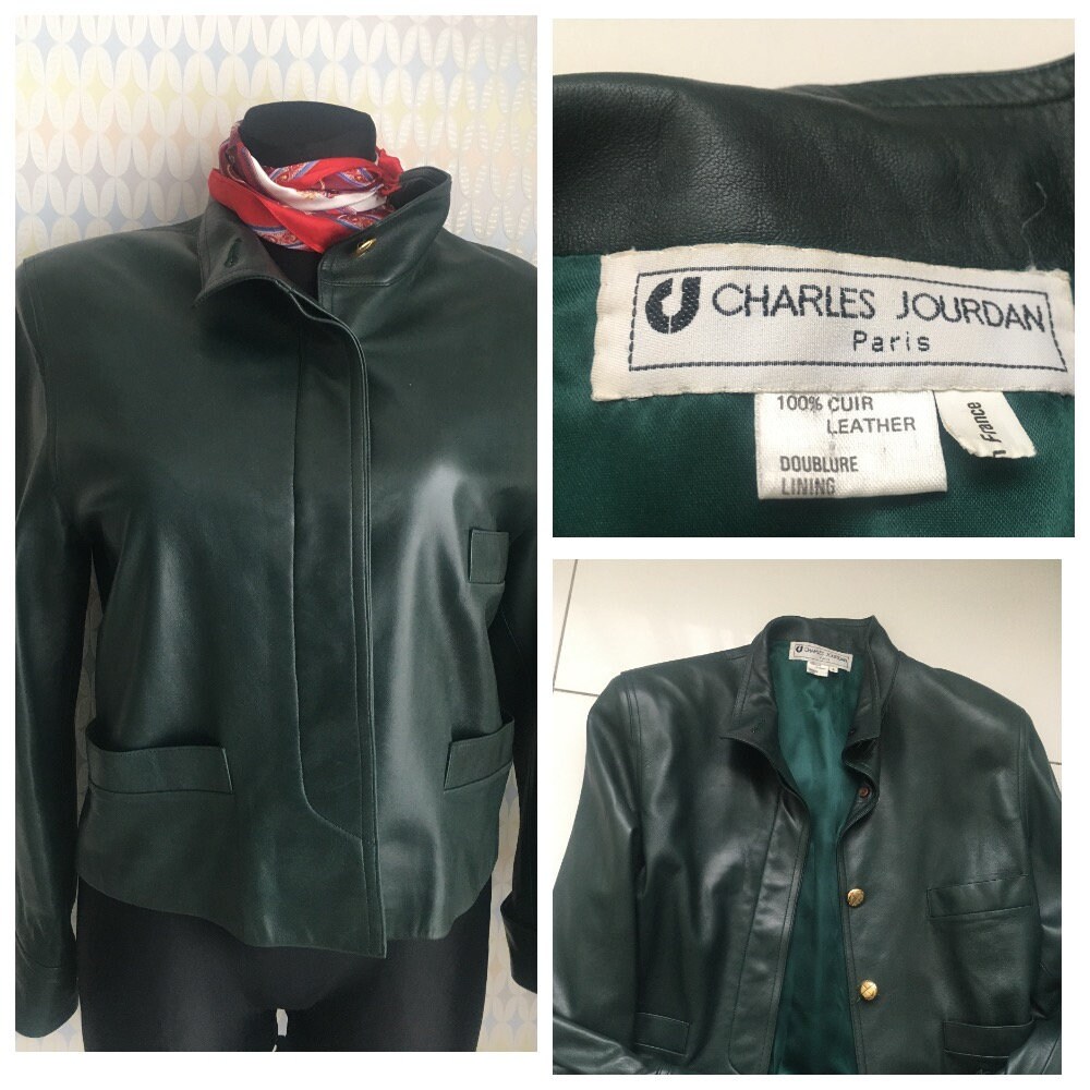 Vintage French Leather Jacket - Etsy