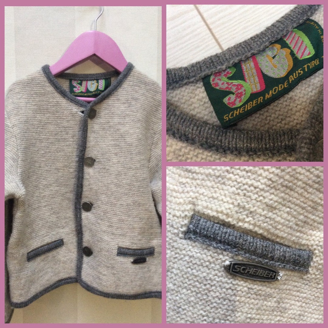Sigi Scheiber Tyrol as good as new, green new wool class traditional jacket  jacket size 38