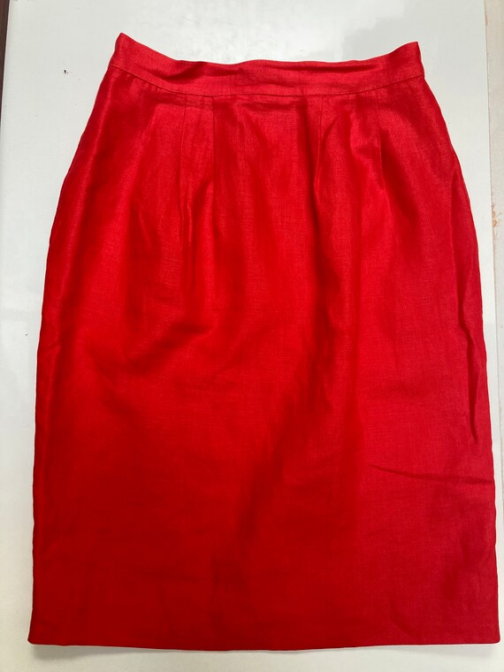 MAX MARA / MaxMara Vintage Pure Linen Scarlet Red… - image 9