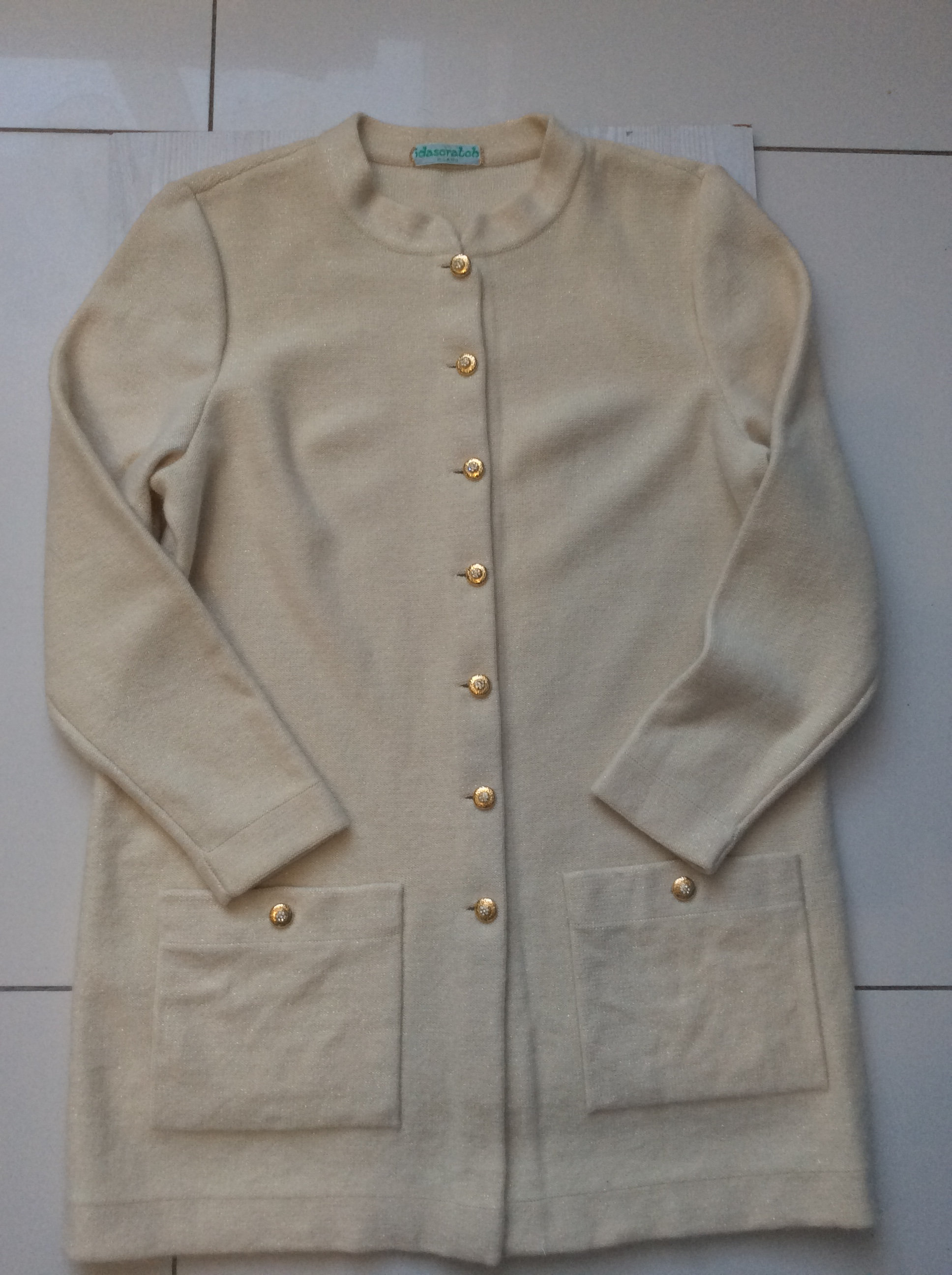 idascratchイダスクラッチ カシミヤ100% ロングカーデ 44サイズ