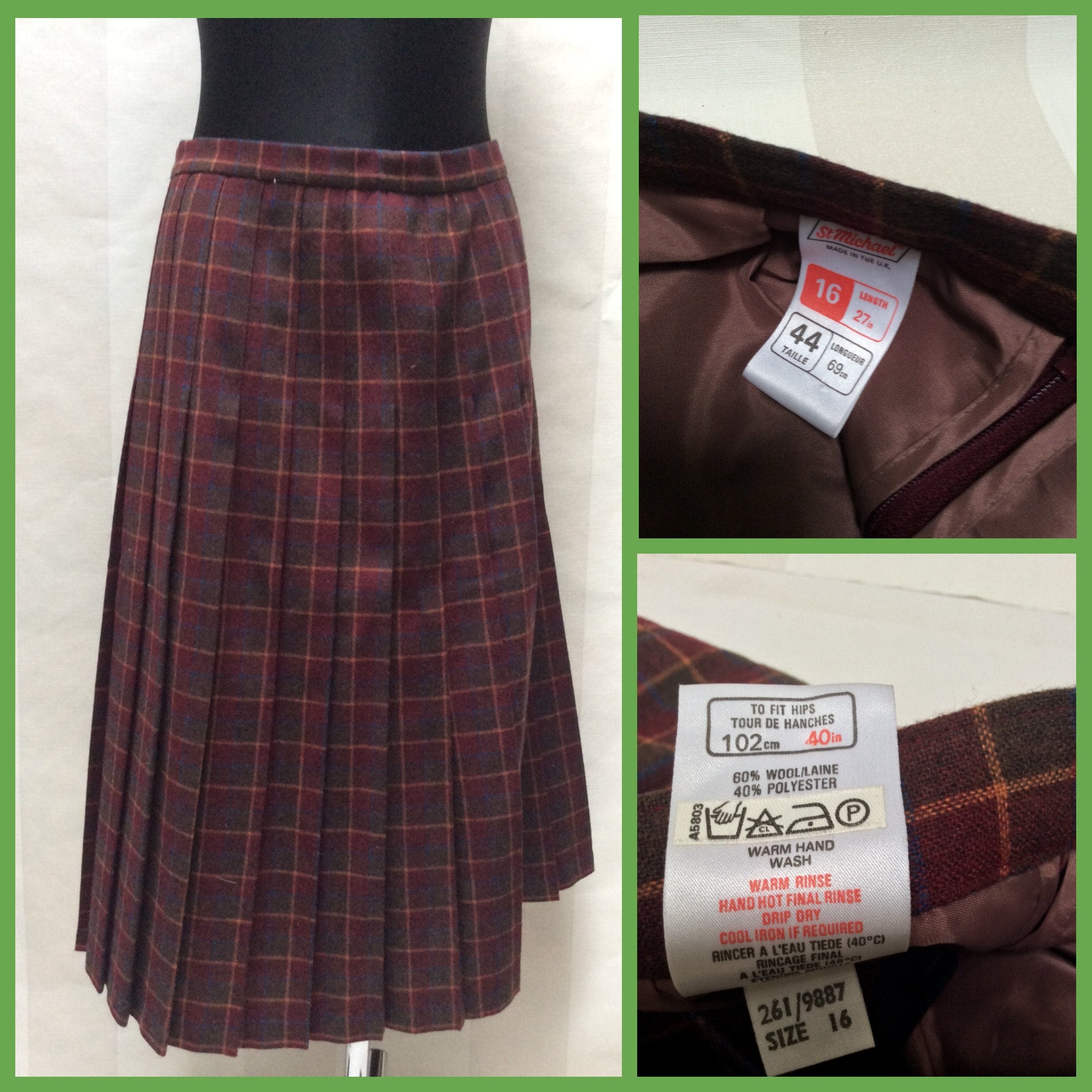 Vintage St Michael Skirt - Etsy Canada Vintage St Michael Skirt - Etsy Canada