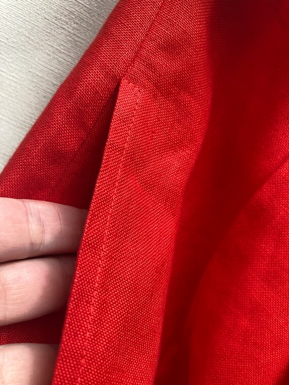 MAX MARA / MaxMara Vintage Pure Linen Scarlet Red… - image 6