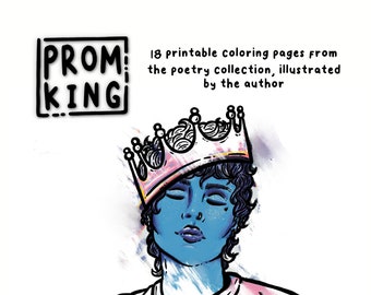 PROM KING Poetry Collection Printable PDF Coloring Pages // 18 Original Illustrations by Michael McNeill