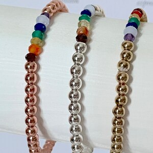 Chakra Hematine Beaded Bracelet Collection in Gold, Rose Gold, and Silver Finishes | Spiritual, Mindful, and Trendsetting Jewellery