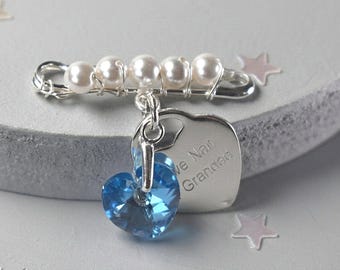 Personalised Secret Something Blue Pin for the Bride