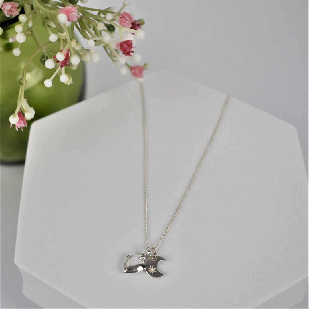 ALIZERO-collar con colgante de corazón de circón y flor hueca de Plata de Ley 925 con cadena ALIZERO-collar con colgante de corazón de circón y flor hueca de Plata de Ley 925 con cadena