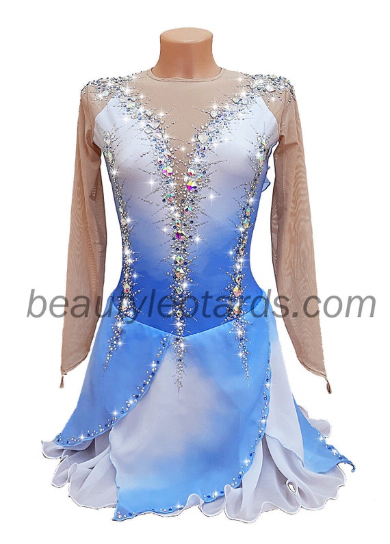 YYDSAL Robe De Patinage Artistique Filles Costume De Compétition De Patinage  sur Glace Tenue De Patinage De Spectacle De Danse sur Glace À Col Haut avec  Cristaux Personnalisable : : Mode