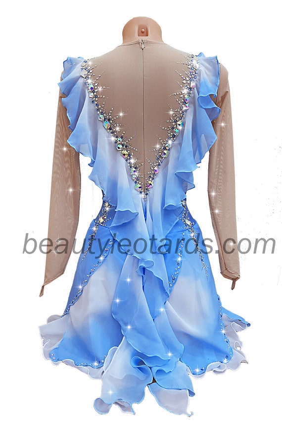 Vestido de patinaje artístico sobre hielo de competición - Etsy México Vestido de patinaje artístico sobre hielo de competición - Etsy México
