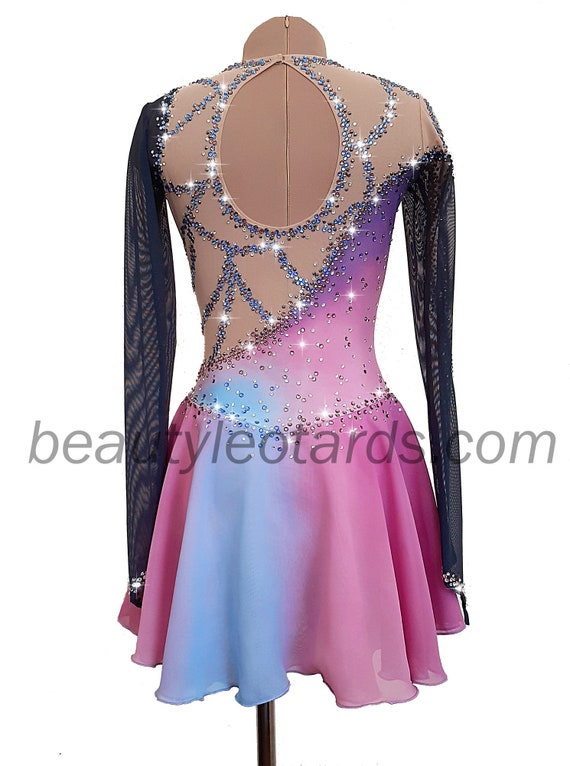 Vestido de patinaje artístico sobre hielo de competición - Etsy España Vestido de patinaje artístico sobre hielo de competición - Etsy España