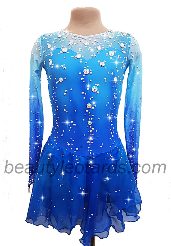 Vestido de patinaje artístico sobre hielo de competición - Etsy España Vestido de patinaje artístico sobre hielo de competición - Etsy España
