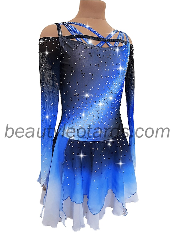 Robe de patinage artistique pour filles, violet, robes de patinage