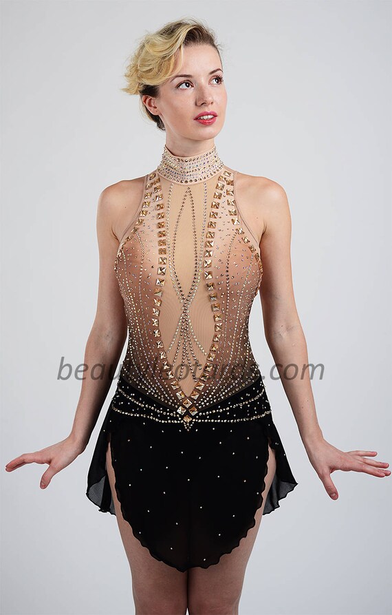 Vestido de patinaje artístico sobre hielo de competición - Etsy México Vestido de patinaje artístico sobre hielo de competición - Etsy México