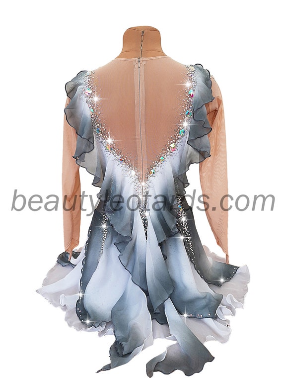 Vestido de patinaje artístico sobre hielo de competición - Etsy España Vestido de patinaje artístico sobre hielo de competición - Etsy España