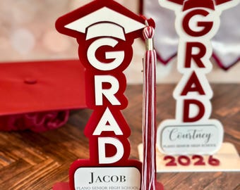 Graduation Tassel Holder Personalized Display Hanger, Keepsake Organizer for Shelf or Desk, Gift for Seniors, Custom Stand Party Decor 2026