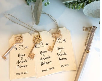 Wedding Keys, Key to Happy Wedding, Key Tags, Key Notes, Guest Book, Wedding Tree