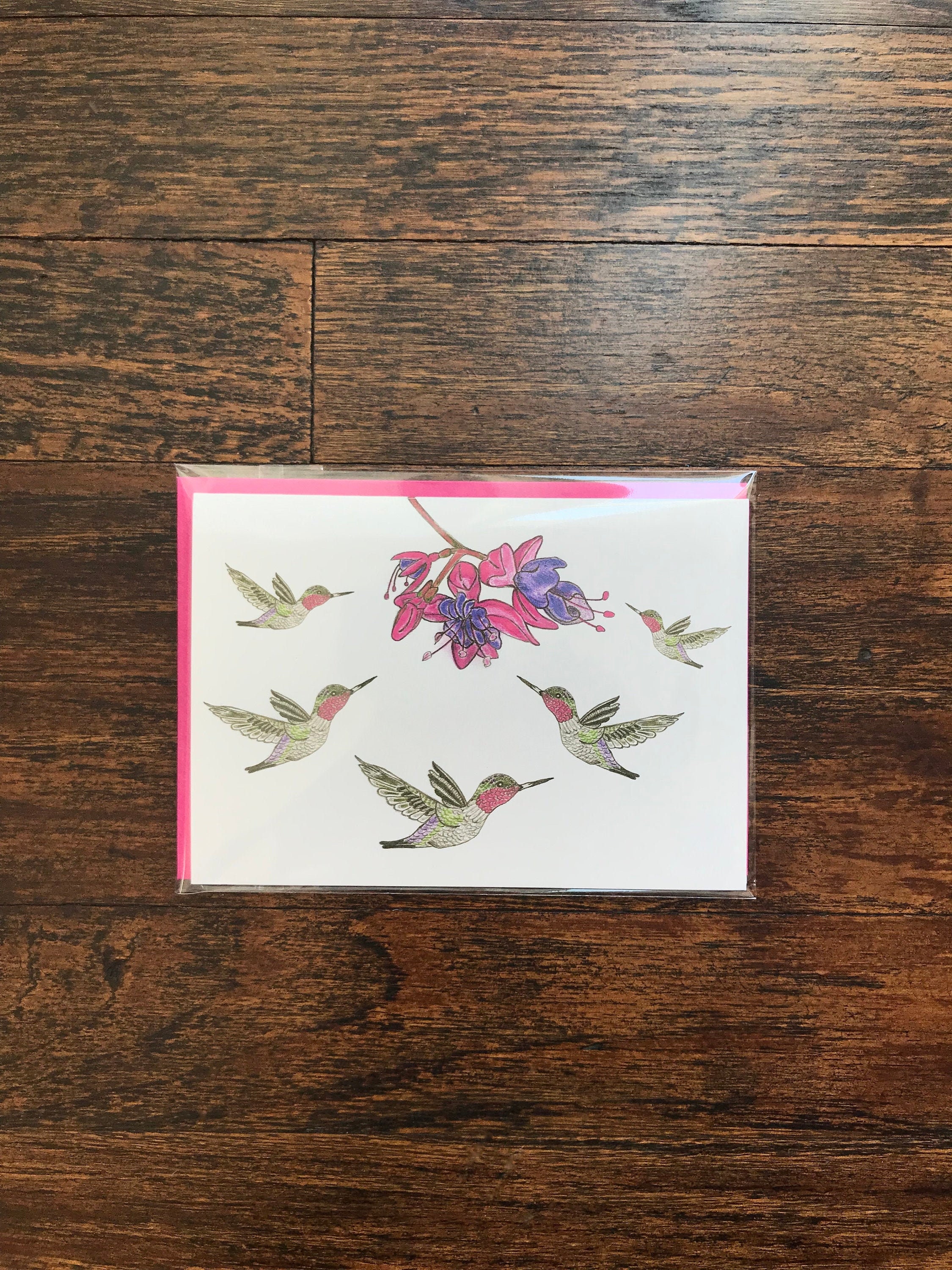 Hummingbird Cards Etsy