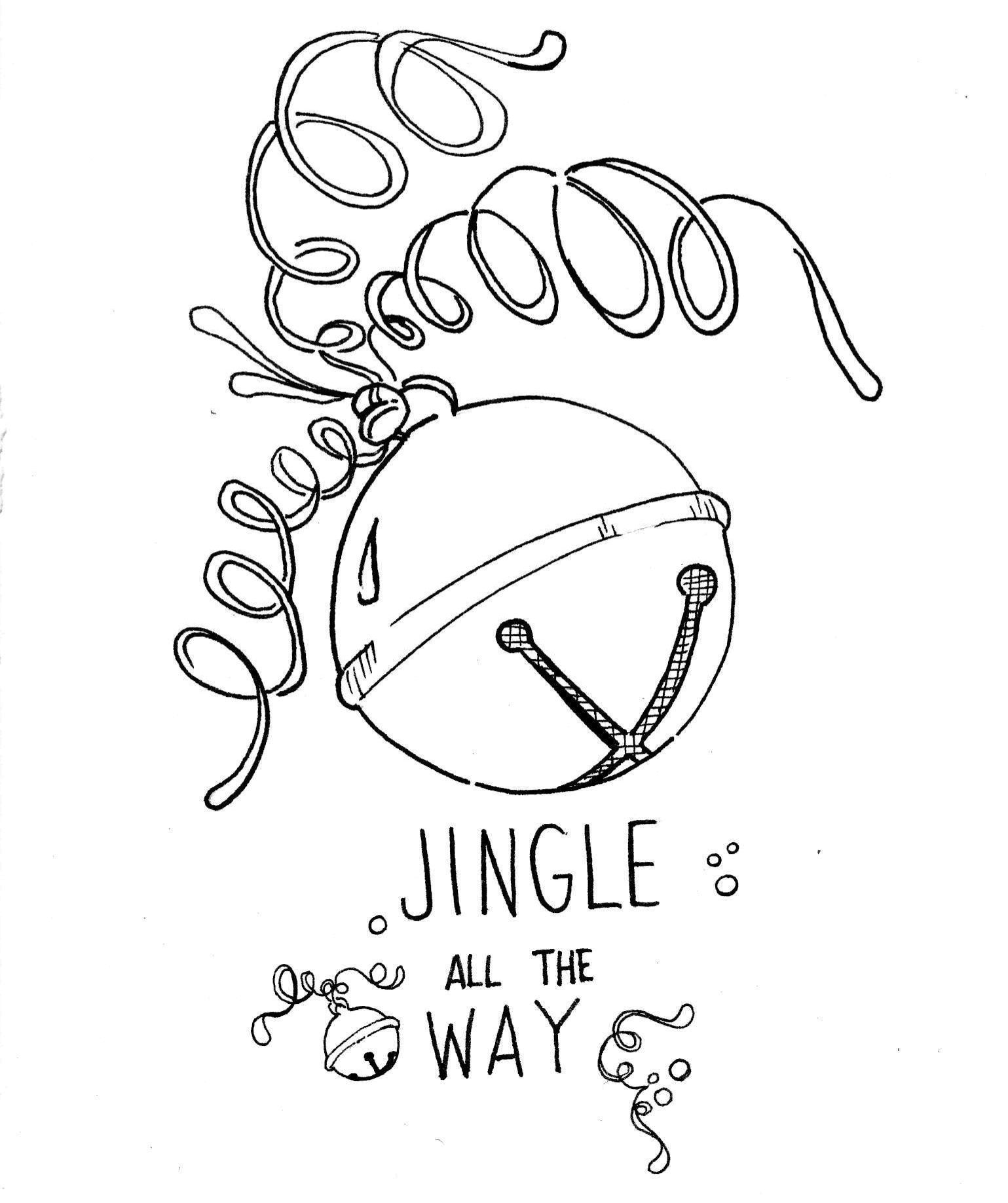 Christmas Illustration Jingle Bells | Etsy