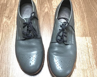 Vintage grijze brogueschoenen met veters