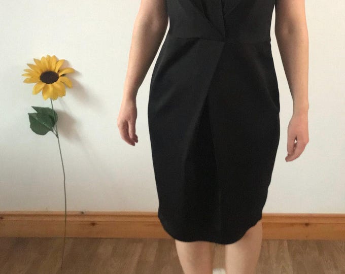 Vintage 90s Black Midi Dress