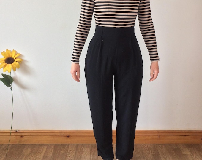 Vintage 80s Black & Cream Jumpsuit
