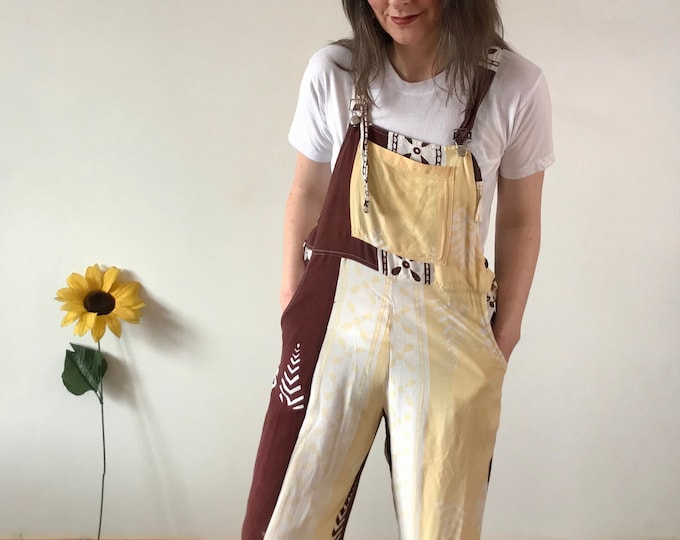 Vintage 90s Beach Style Boho  Dungarees