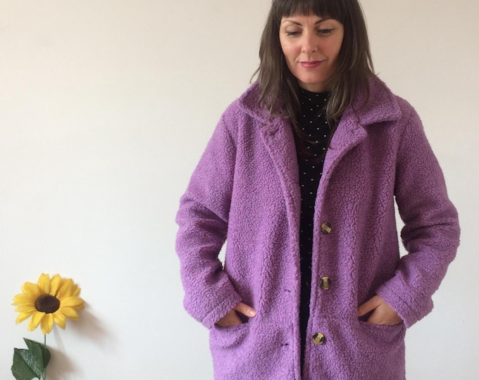 Vintage 90s Lilac Fleece Jacket
