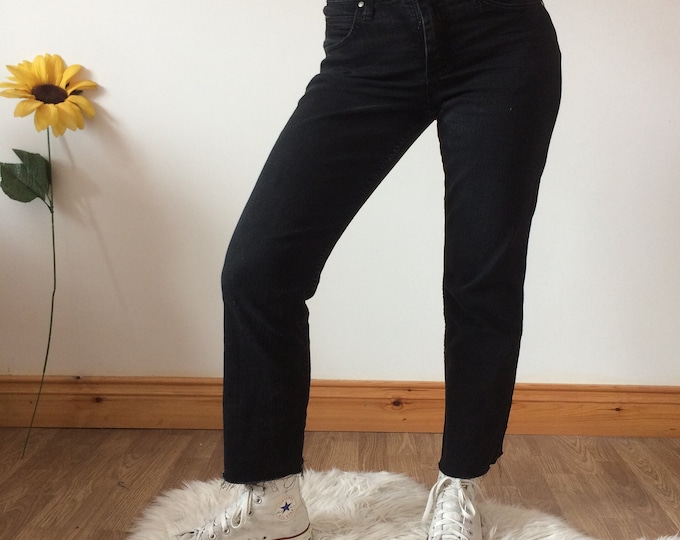 Vintage 90s Black Straight-leg LEE Jeans