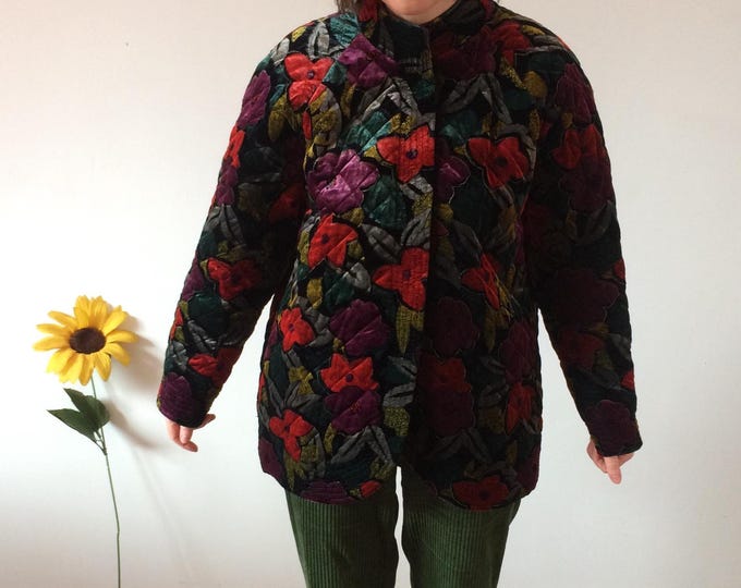 Vintage Velvet Floral Jacket