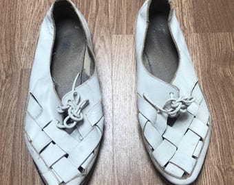 Vintage witte schoensandalen uit de jaren 90