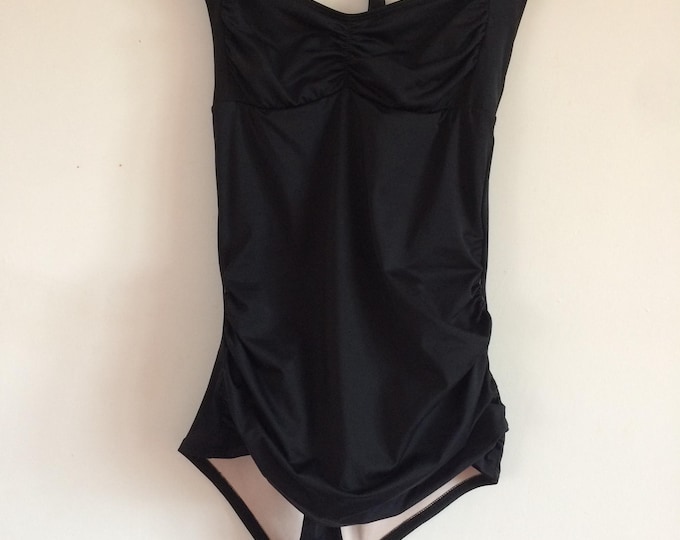 Vintage 60s Black One Piece Swimsuit