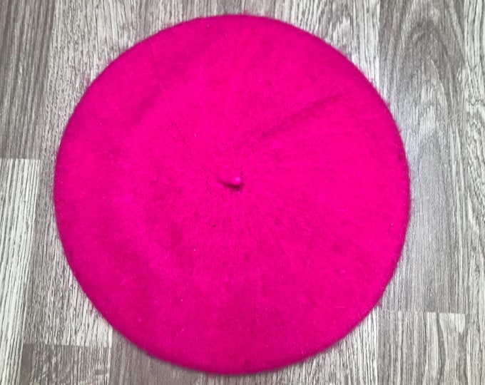 Vintage Bright Pink Beret