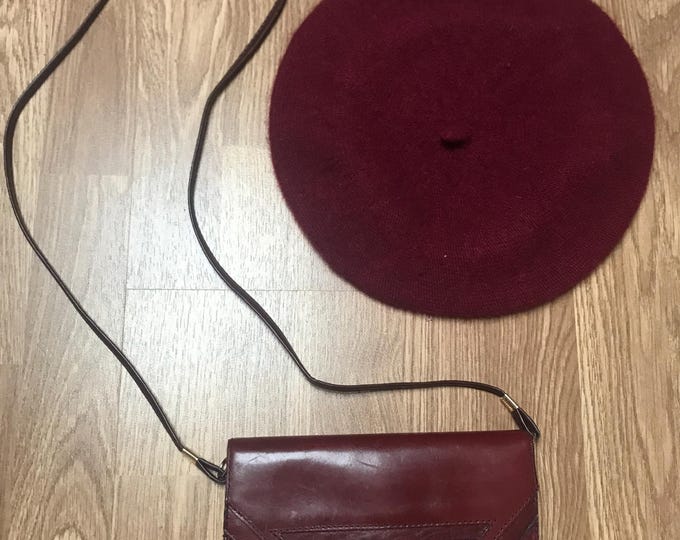 Vintage Burgundy Shoulder Bag