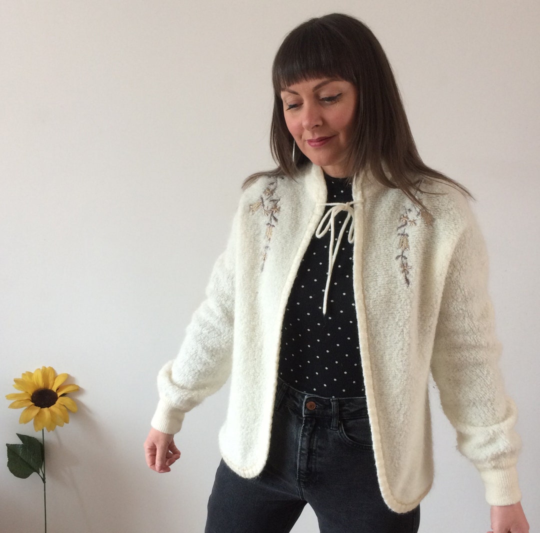 Vintage 70s/80s Cream ESCADA Cardigan - Etsy