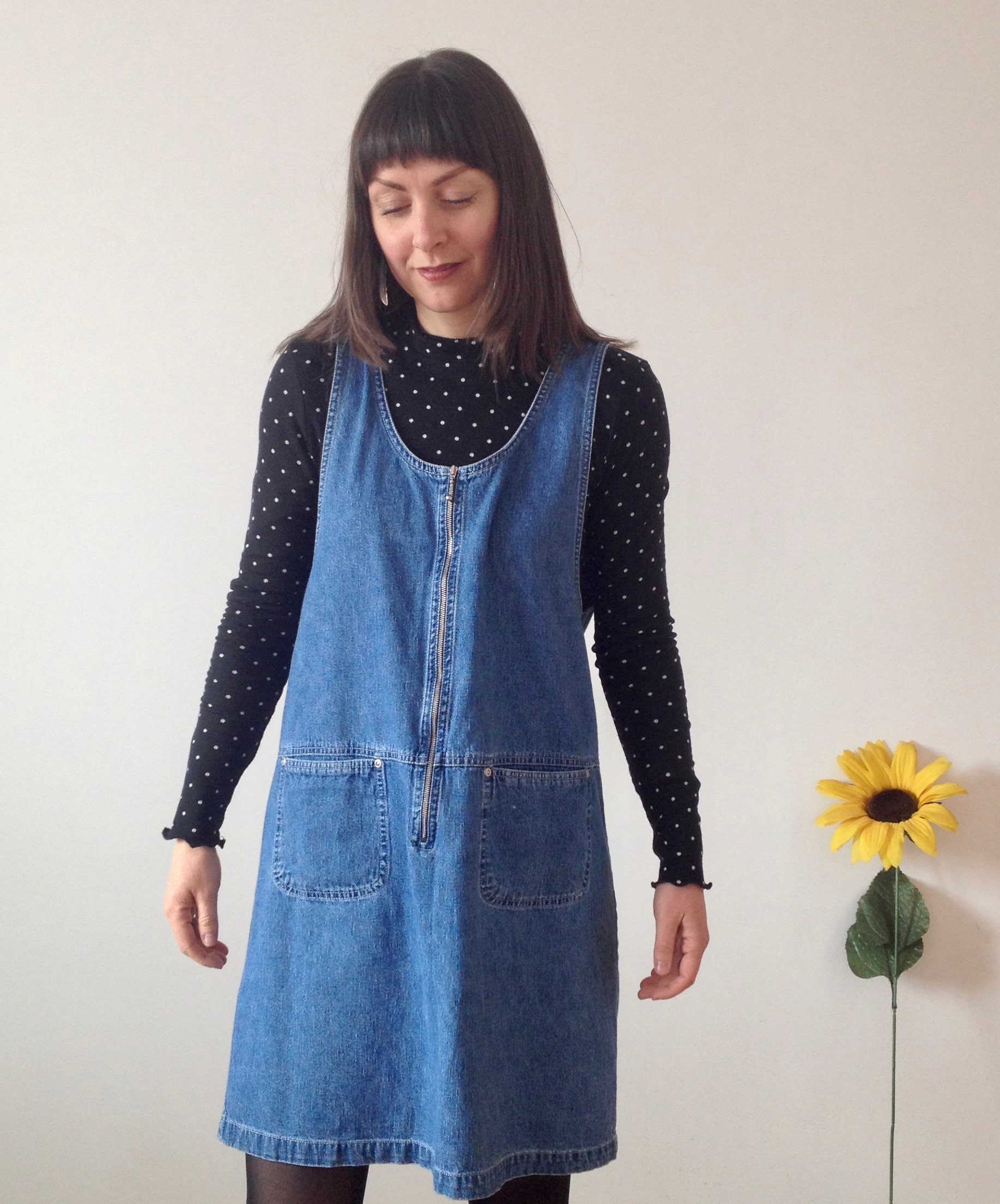 Vintage Denim Pinafore Dress