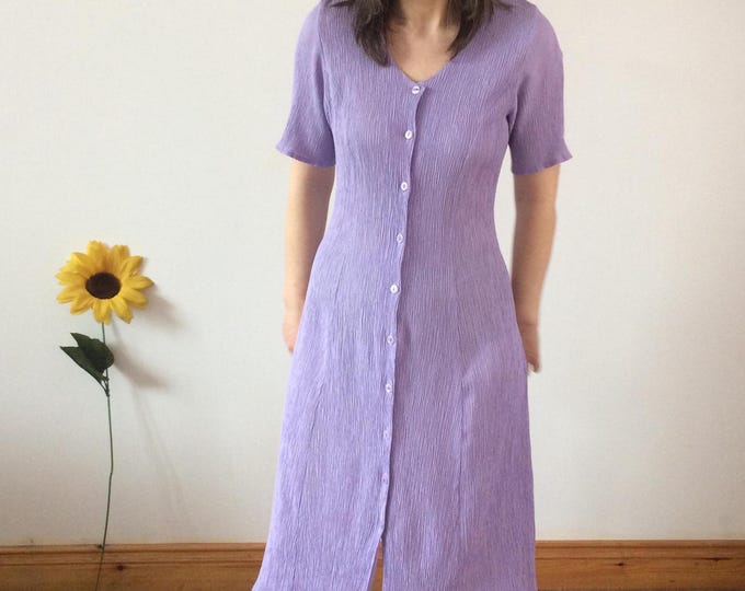 Vintage 90s Light Purple Midi Dress