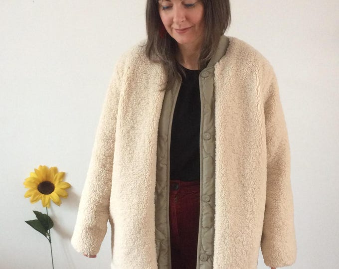 Vintage Style Longline Bomber Reversible Jacket