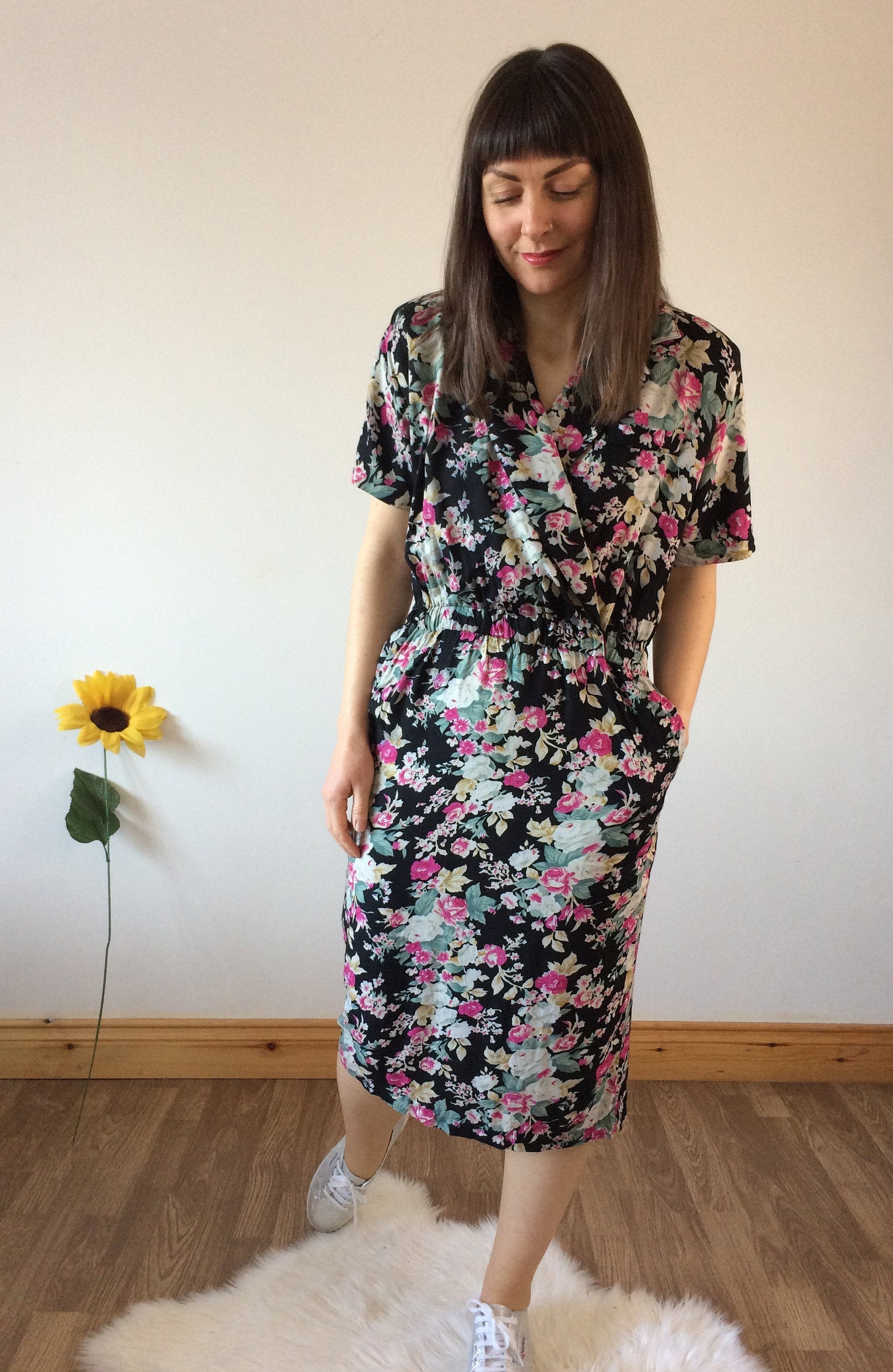 vintage midi dress uk