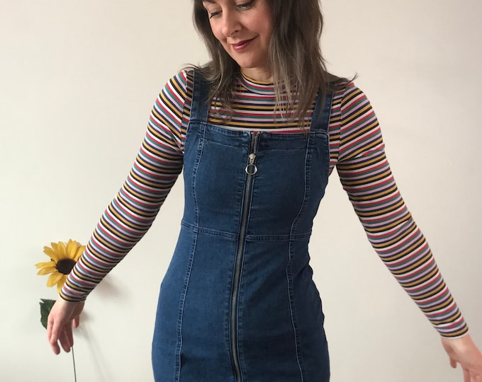 Vintage 90s Body-con Blue Denim Dress